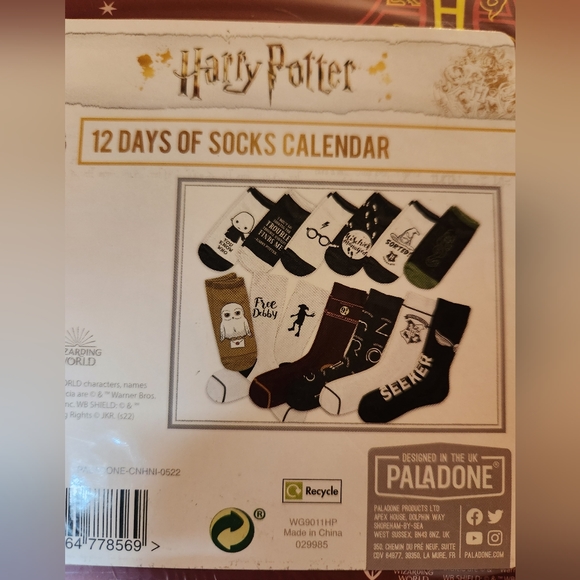 Harry Potter Hogwarts 12 Days of socks calendar, New - Picture 4 of 5